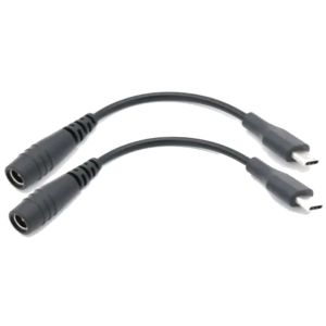 Female Barrel Jack 5,5x2,1mm naar USB-C kabel (2 stuks)